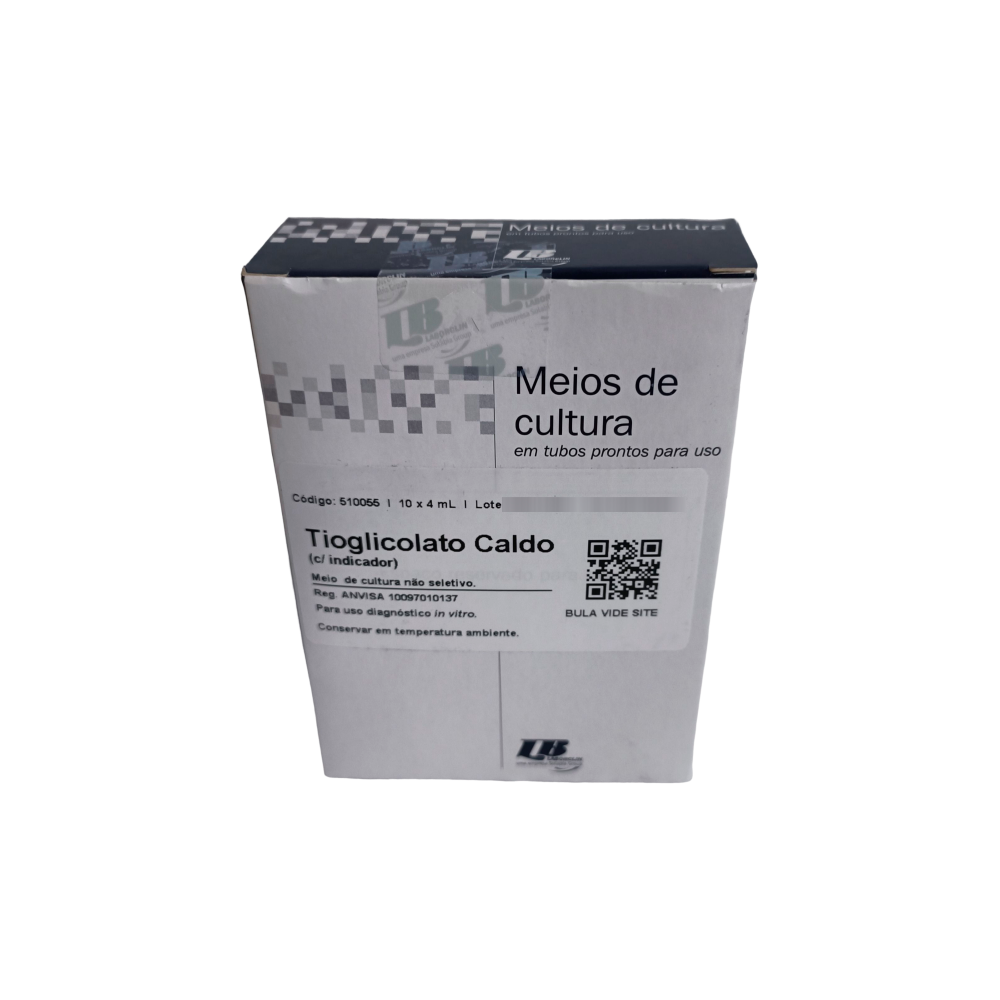 Caldo Tioglicolato com Indicador 4ml Meio para Cultivo de Bactérias  Anaeróbicas